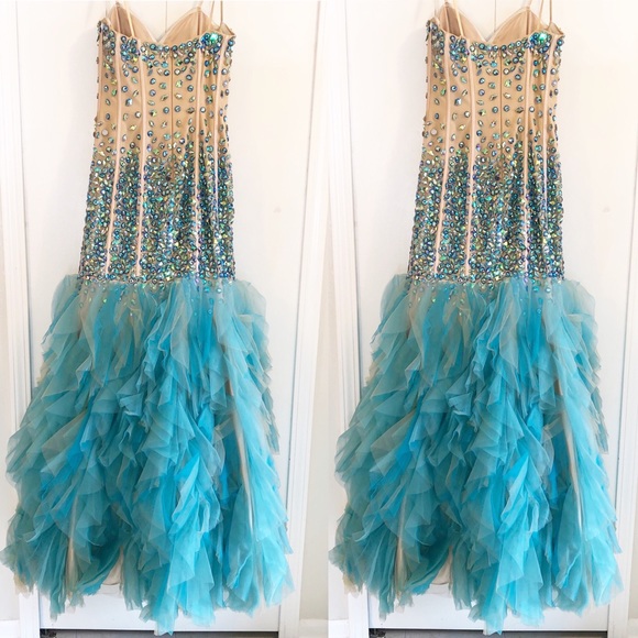 Angela & Alison Heart Shape Embellished Dress - Picture 2 of 7